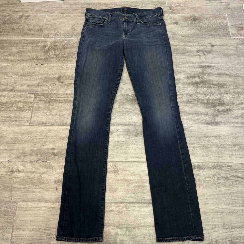 Citizens of Humanity Ava Low Rise Straight Leg Jeans Dark Wash Blue Women Sz 28